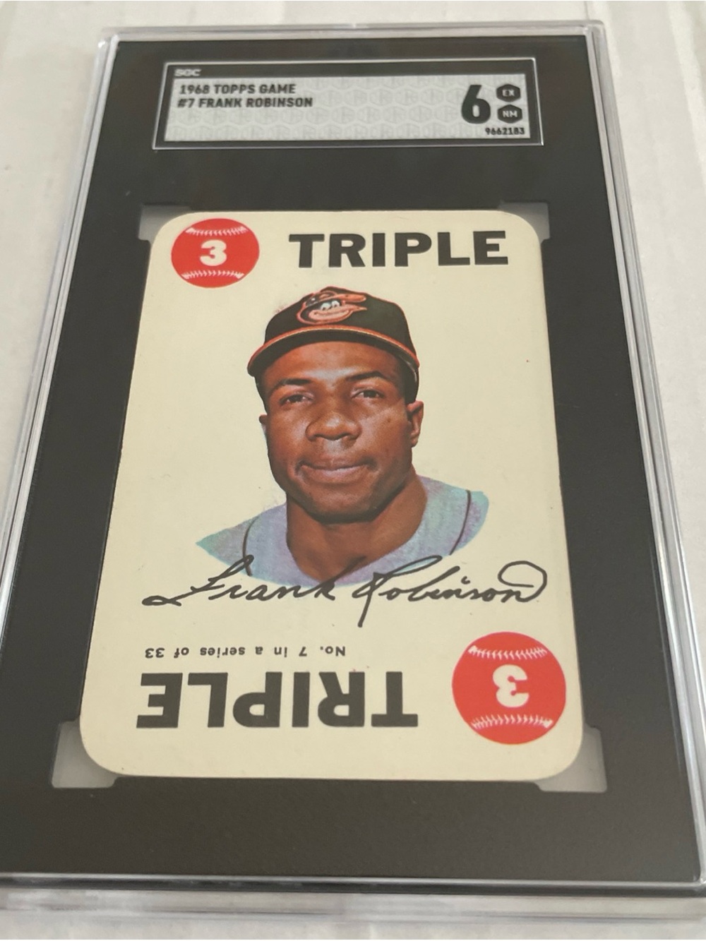 1968 Topps Game #7 Frank Robinson SGC 6 EX-MT Baltimore Orioles Vintage Baseball